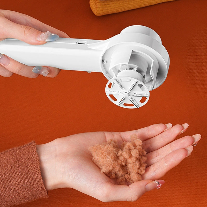 QIAWI™ Rechargeable Fabric Shaver, Lint Remover Shaver with 6-Leaf Blades