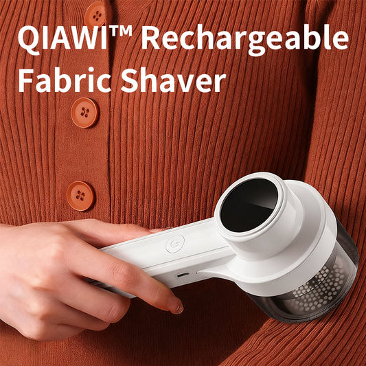 QIAWI™ Rechargeable Fabric Shaver, Lint Remover Shaver with 6-Leaf Blades