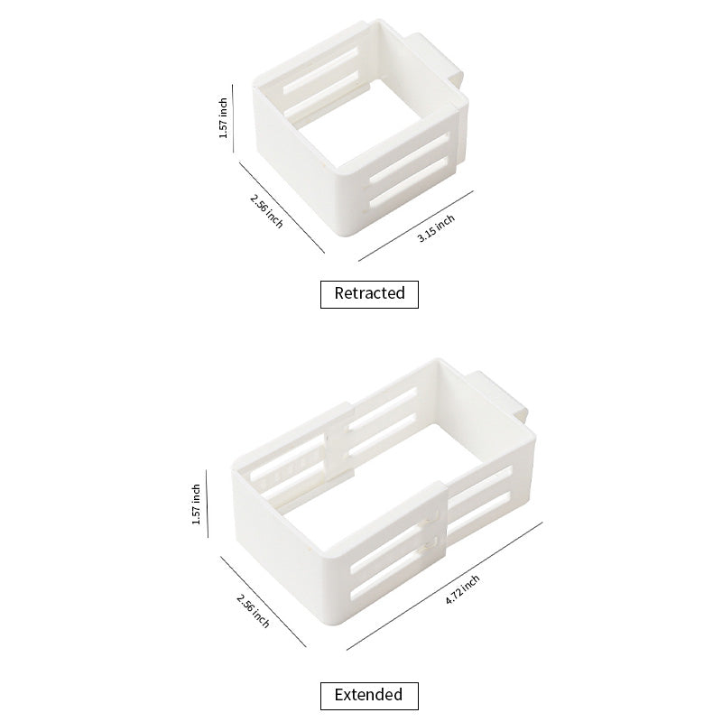 QIAWI™ Extendable Refrigerator Organizer Bins, For Condiments, Cosmetics & Stationery, Pack of 3