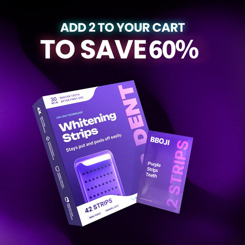 BBOJI™ Purple Teeth Whitening Strips | Fast, Gentle & Peroxide-Free Whitening