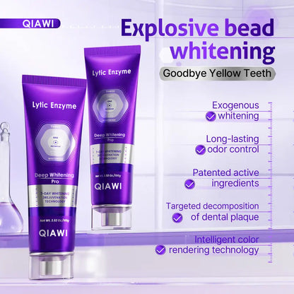 🦷 Lytic Enzy Purple Whitening Toothpaste Instant Stain Removal & Color Repair for Bright, Fresh Teeth.