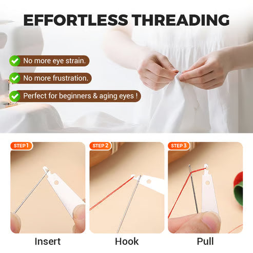 ✂️ Complete Sewing Kit – 34 Durable Needles for Home & Travel