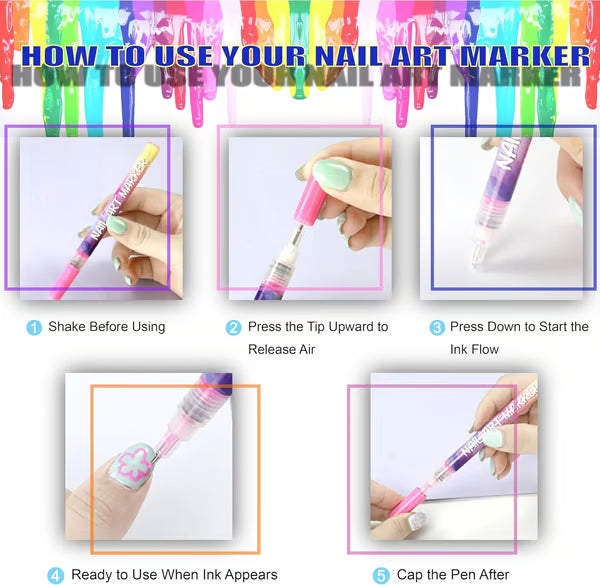 🎨12 Color Pro Nail Art Pen Set — Create Salon‑Quality Designs at Home