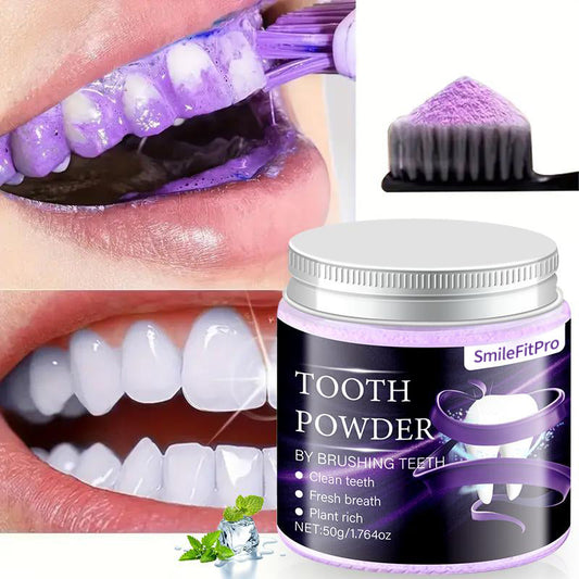 🦷 Erase Yellow Stains & Brighten Smile –SmileFitPro Purple Teeth Whitening Powder