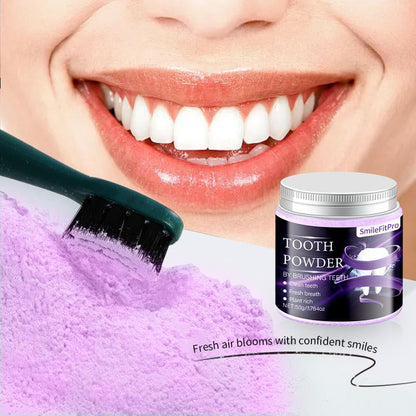 🦷 Erase Yellow Stains & Brighten Smile –SmileFitPro Purple Teeth Whitening Powder