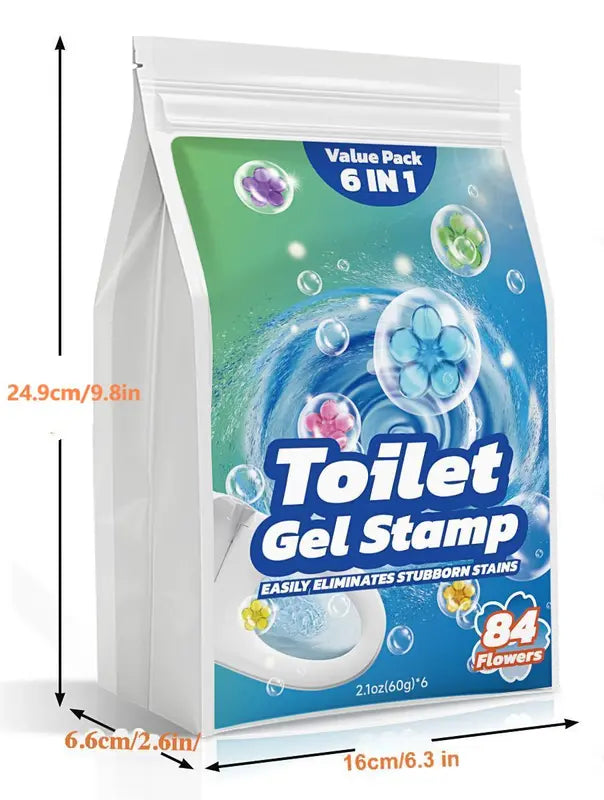 84 Flowers Toilet Cleaner Gel – 6-in-1 Deodorizer & Bathroom Air Freshener