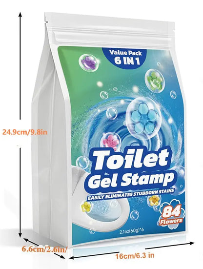 84 Flowers Toilet Cleaner Gel – 6-in-1 Deodorizer & Bathroom Air Freshener