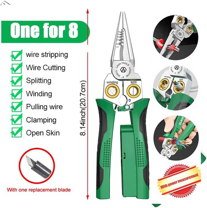 QIAWI ™8-in-1 Wire Strippers with Current Measurement