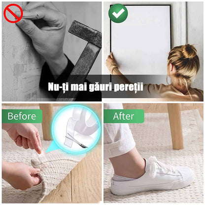 QIAWI™ Ultra-Strong Double-Sided Nano Gel Tape – No Nails, No Damage, No Mess