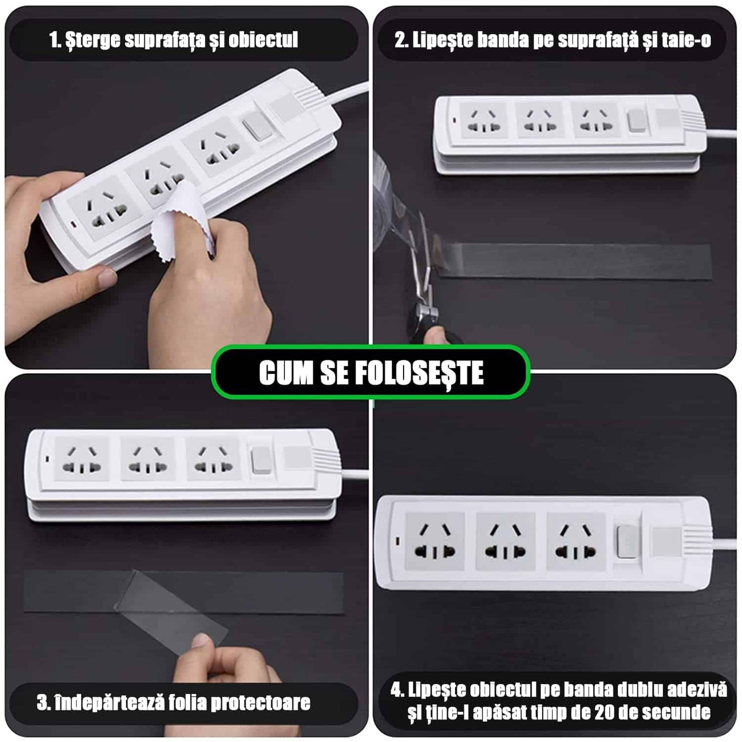 QIAWI™ Ultra-Strong Double-Sided Nano Gel Tape – No Nails, No Damage, No Mess