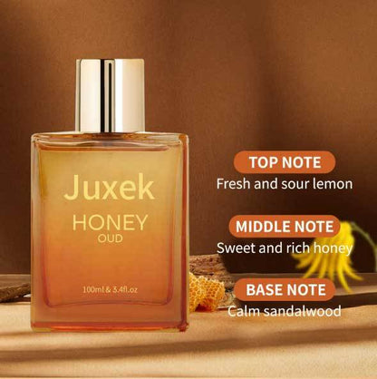 Juxek Honey Oud Unisex Perfume | Clean & Vegan Essential Oils | Long-Lasting Floral & Spicy Scent